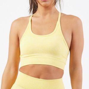Seamless Sports Bra Yellow Activewear